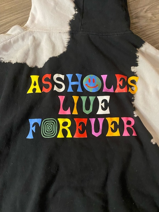 Linda Finegold “Assholes Live Forever” Graphic Hoodie – XL - Picture 8 of 8